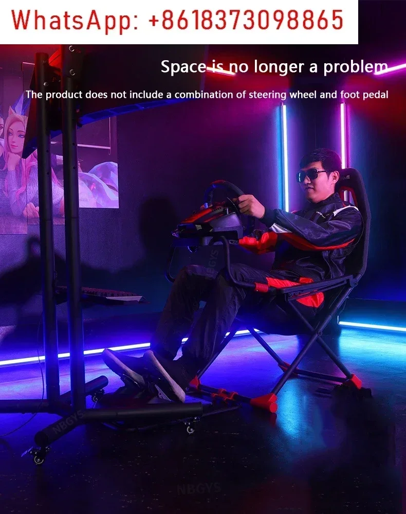 Home Game Simulator Folding Racing Simulator Halterung Sitz Lenkrad Halterung Racing Game Experience Gerät