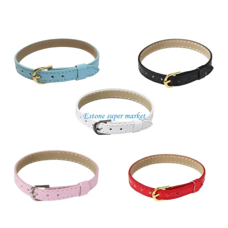 

090B Set of 5 Adjustable Miniature PU Strap For 1/16 Scale Model With Metal Closure Photography Props Accessory