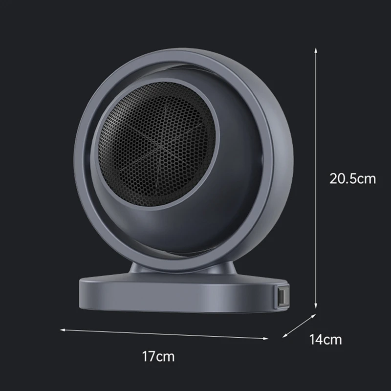 Calentador de ventilador eléctrico portátil para el hogar, escritorio, oficina, sala de estar, dormitorio, PTC, calefacción rápida de cerámica, enchufe europeo duradero