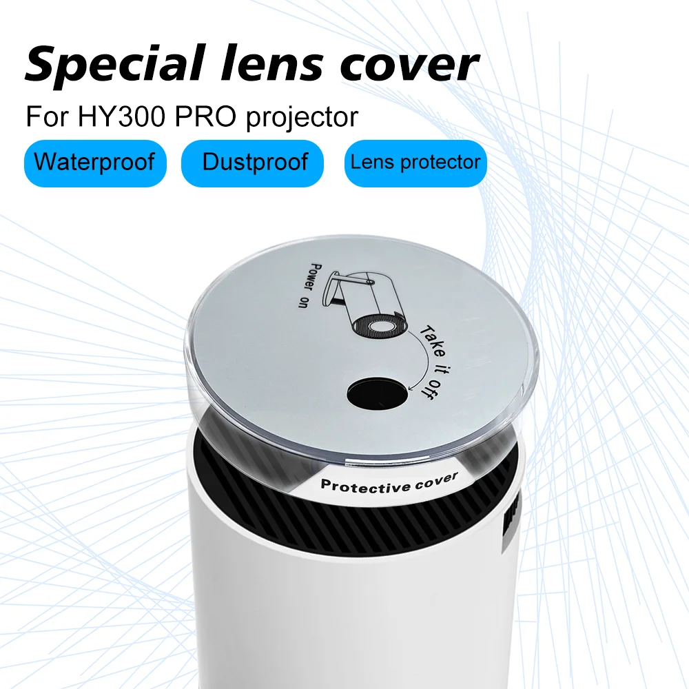HY300Pro Projector Lens Exclusive Protective Cover Dust Cover - PS Material Transparent Color - Comprehensive Protection Lens