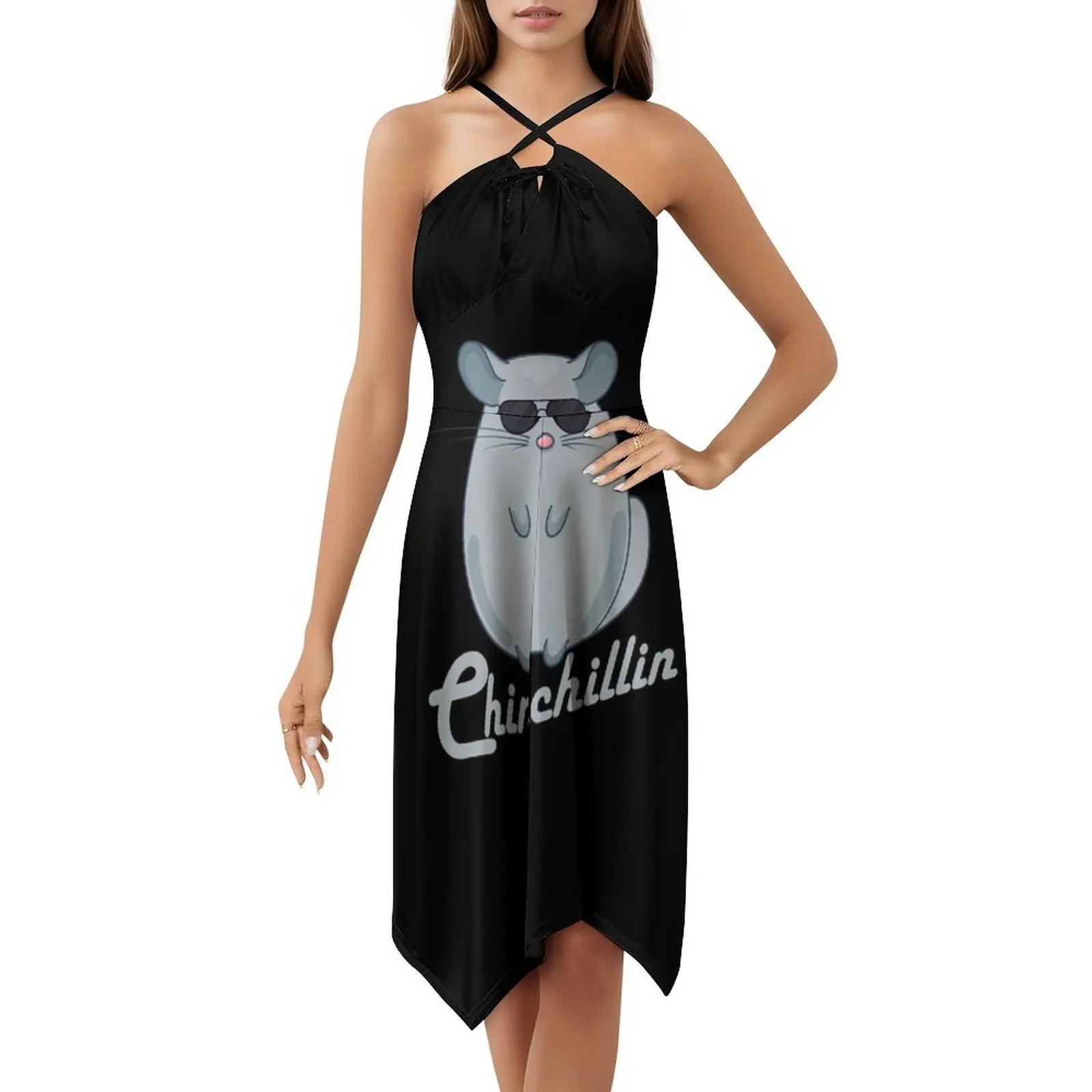 قميص شينشيلين مضحك عشاق شينشيلا بوهو شيك فستان أنيق موضة شاطئ حفل زفاف ثوب شينشيلا شينشيلا عاشق