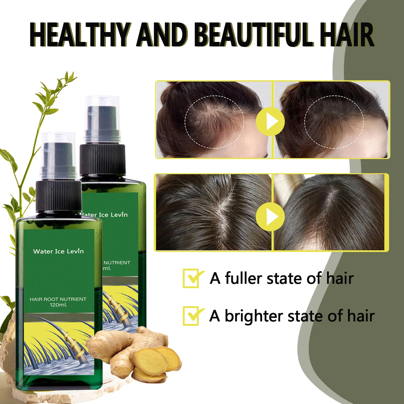 Nourishes, strengthens and strengthens hair roots, hairline nutrient solution, hair tonic liquid, Walter Eislevin processing