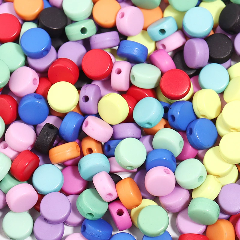 100PCS/Lot Colorful Acrylic Be - Jewelry Making For 5 Year Old ulasan dan harga