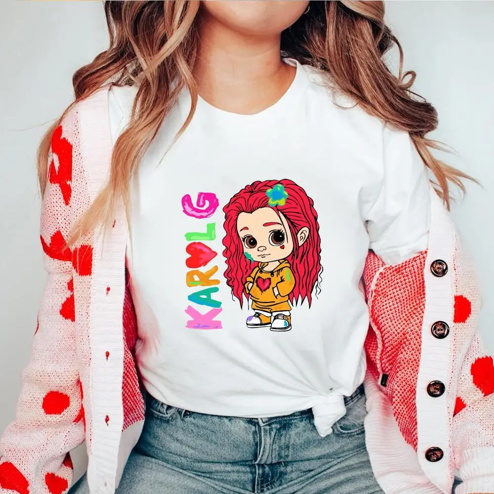 Karol G Bichota Graphic Print Baby Girls Top Kids Tshirts Girls Shirt For Summer Children New Tees Toddler Short Sleeve Tops