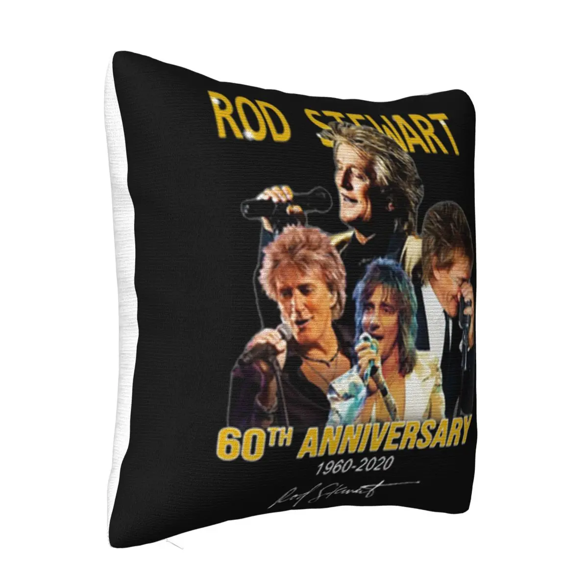 60Th Anniversary Rod Stewart 1960 2020 Signatures Comfortable Splicing Cheap Sale Top Quality Pillow Case