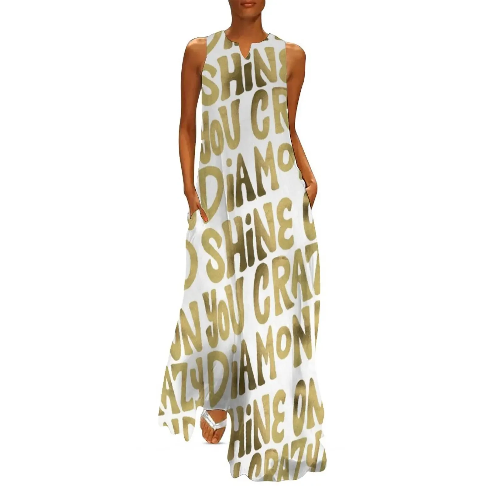 

Shine On You Crazy Diamond – Gold Palette Long Dress dress Dress