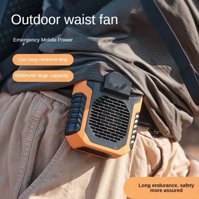 

Mini portable fan, can be hung around the neck and waist, USB rechargeable, outdoor sports camping hiking cooling tool