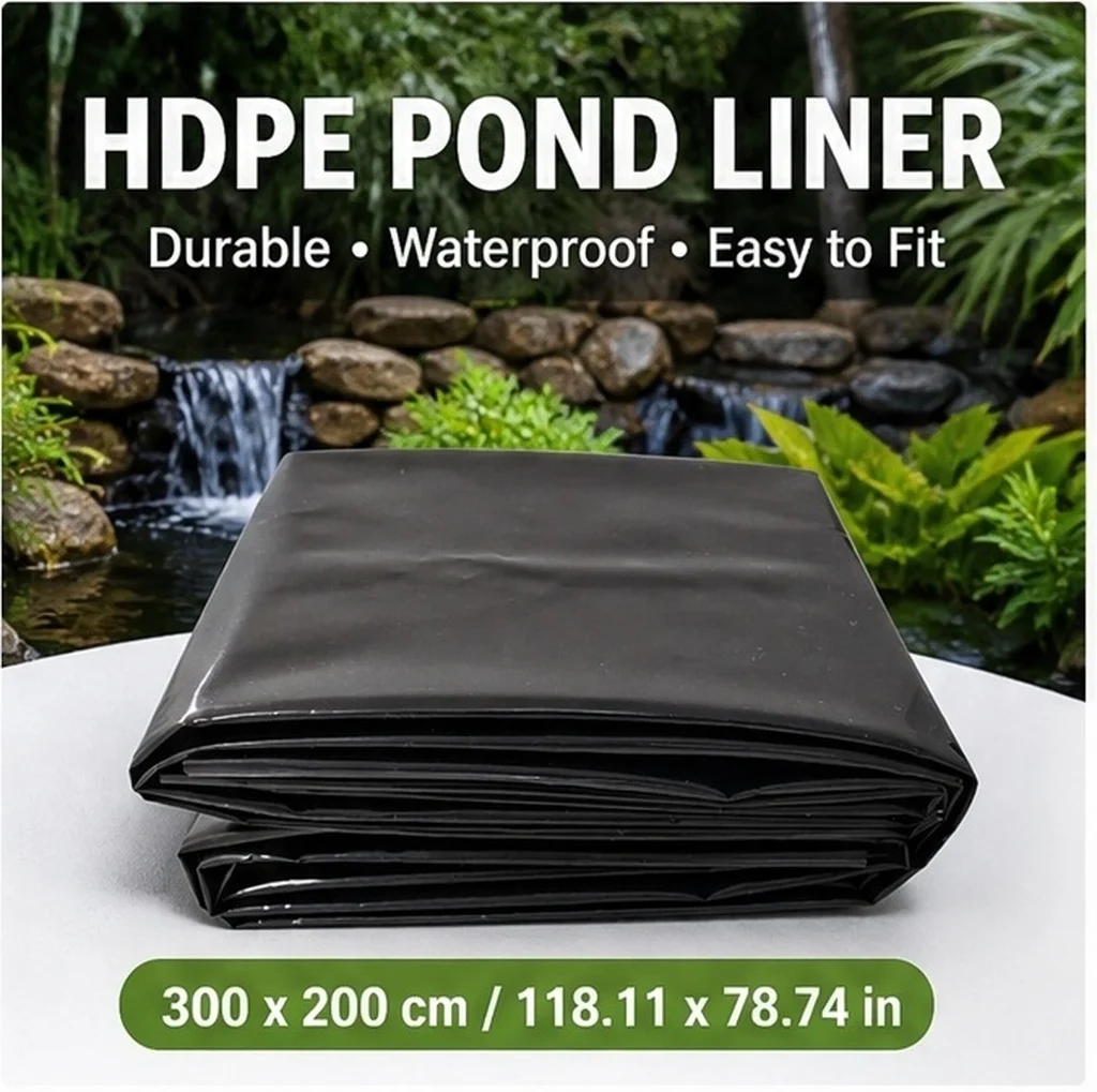 Premium Hdpe Fish Pond Waterproof Membrane Sturdy Garden Pool Liner Underlay Tear-Resistant Water Retention Foroutdoor Aquatic