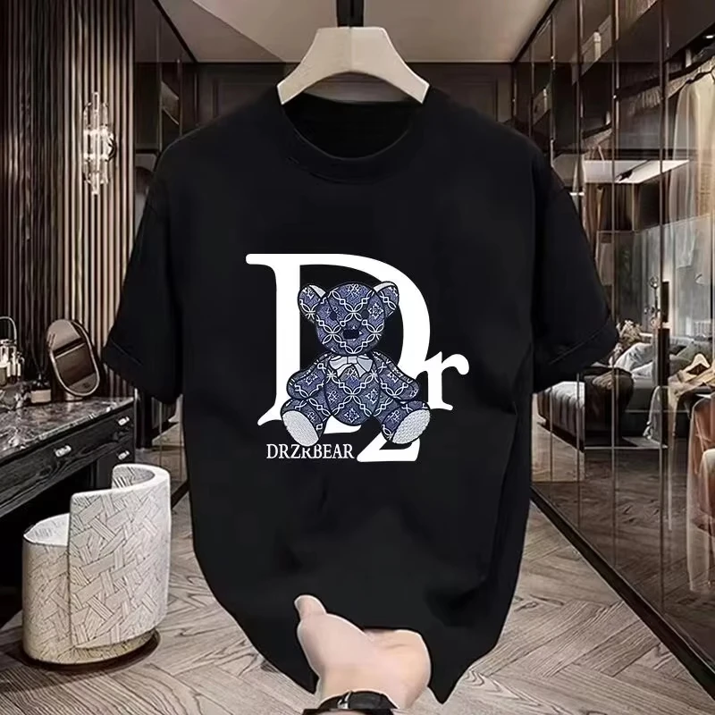 

Spring/Summer 2026 Cotton Printed Short-Sleeved T-Shirt - Casual Round-neck Top