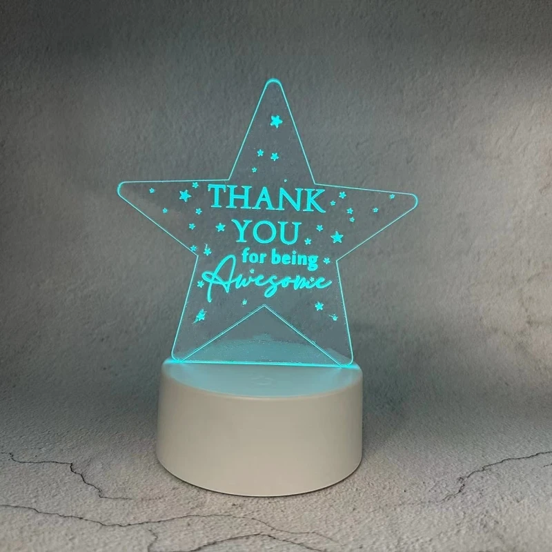 Creative  Colorful Star Light Bedroom Bed Led NightLight Cute Children Birthday Gift Girl