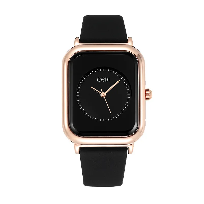 Zml minimalist silicone square dial quartz waterproof women's watch