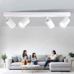 GU10 Ceiling Pendant Lamp Led Spot Lighting for Living Room Decor Kitchen  Adjustable Angle Chandelier LED Track Ceiling Light
