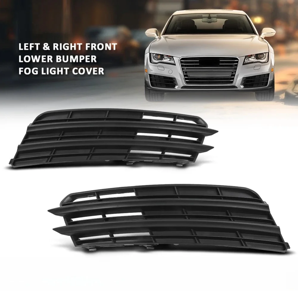 

1Pair Front Lower Bumper Fog Light Cover Grille Repair And Replace Parts OEM 4G8807681 4G8807682 For A7 2011-2014