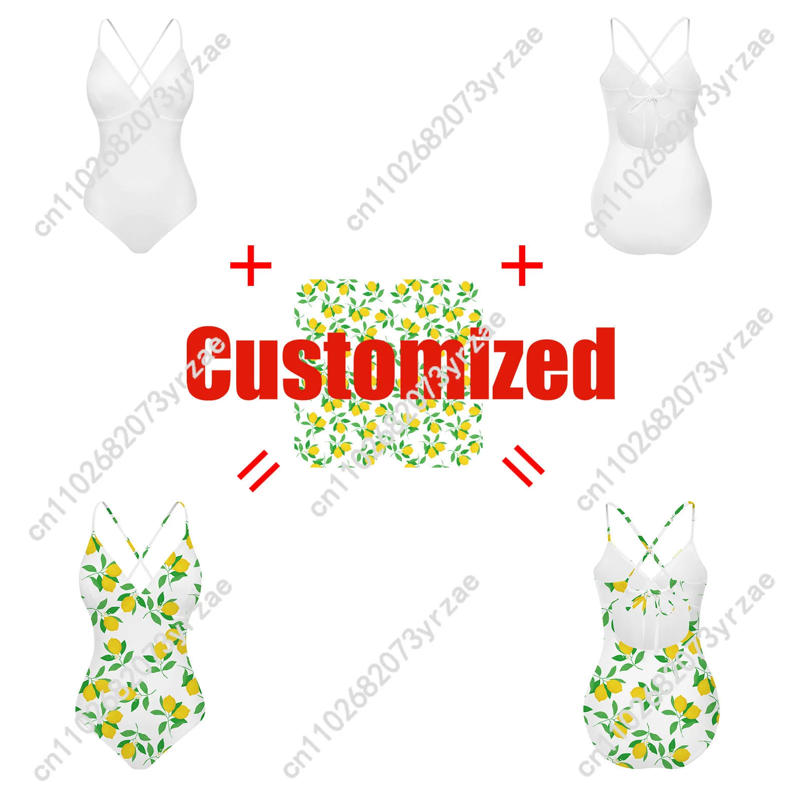 Saw V-neck Halter Back Swimsuit Womens Bathing Suits Personalized Pool Party Swimwear Fashion Sexy Bikini Custom Bathing Suits