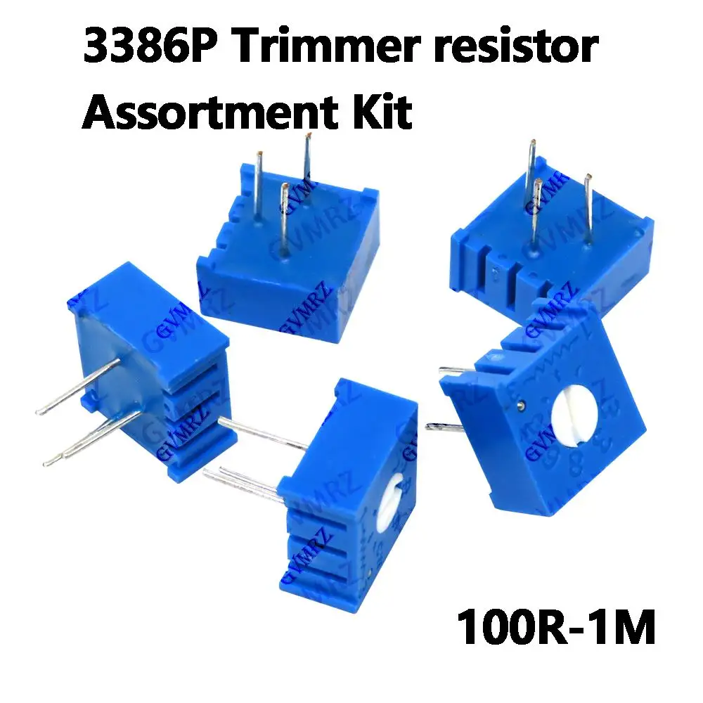 10PCS 3386P Trimmer resistor Assortment Kit Variable Resistors  for Arduino, DIY Electronics