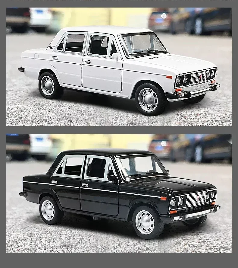 1:18 LADA Alloy Car Model Diecast Toys Vehicles Light & Sound Effect Car For Kids Birthday Gifts Cars Toys Boys