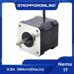 STEPPERONLINE Nema17 스테퍼 모터 0.9도 42 모터 36Ncm 0.9A 42*40mm DIY 3D 프린터 CNC 로봇용 4리드