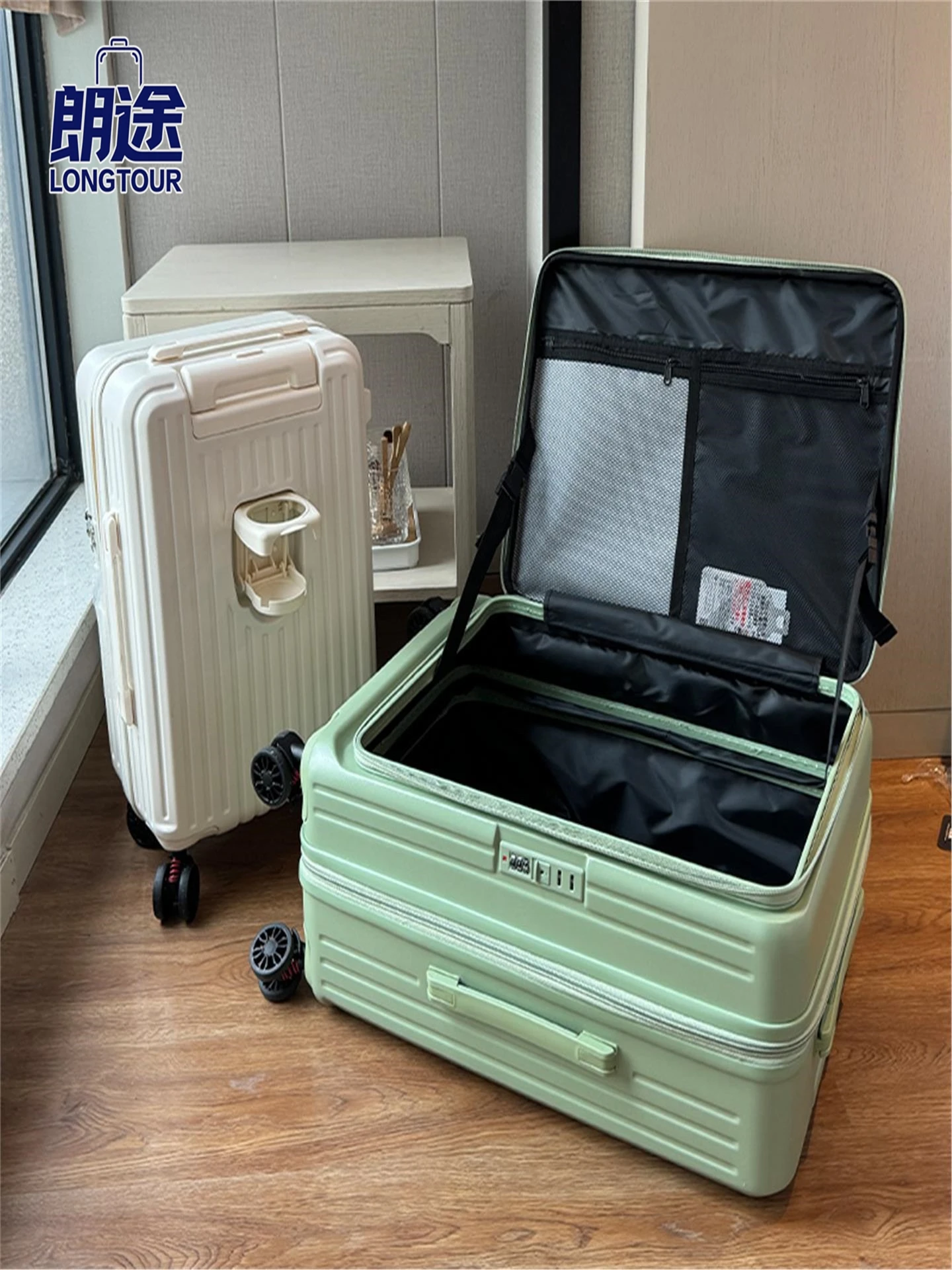 

Расширяемая большая ПК-материал 20-дюймовая сумка Che-in M Бесшумная дорожная сумка Fem Большая емкость с тягой Повседневная дорожная сумка