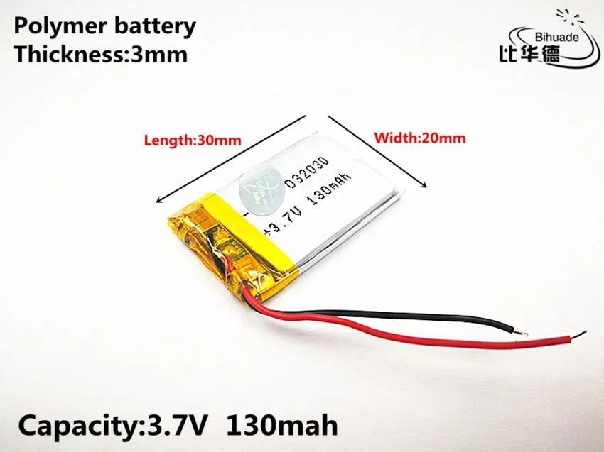 Good Qulity 3.7V,130mAH,302030 Polymer lithium ion / Li-ion battery for TOY,POWER BANK,GPS,mp3,mp4