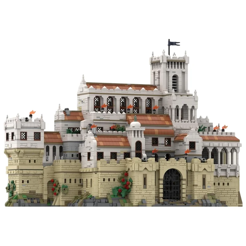 Citadel of Monsburgh MOC Building Blocks 5524 Parts Fantasy Castle Fortress Medieval Tower DIY Brick Set Desktop Collectible