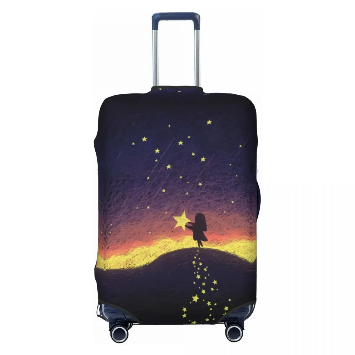 Space Suitcase Cover Cute Girl Cruise Trip Holiday Practical Luggage Case Protection