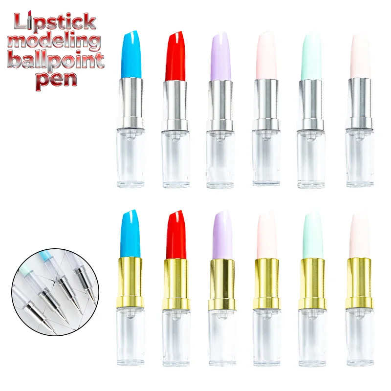 

10 шт., креативная прозрачная помада, пластиковая шариковая ручка для женщин, деловые высококачественные ручки для отправки подарочных ручек для подруг.