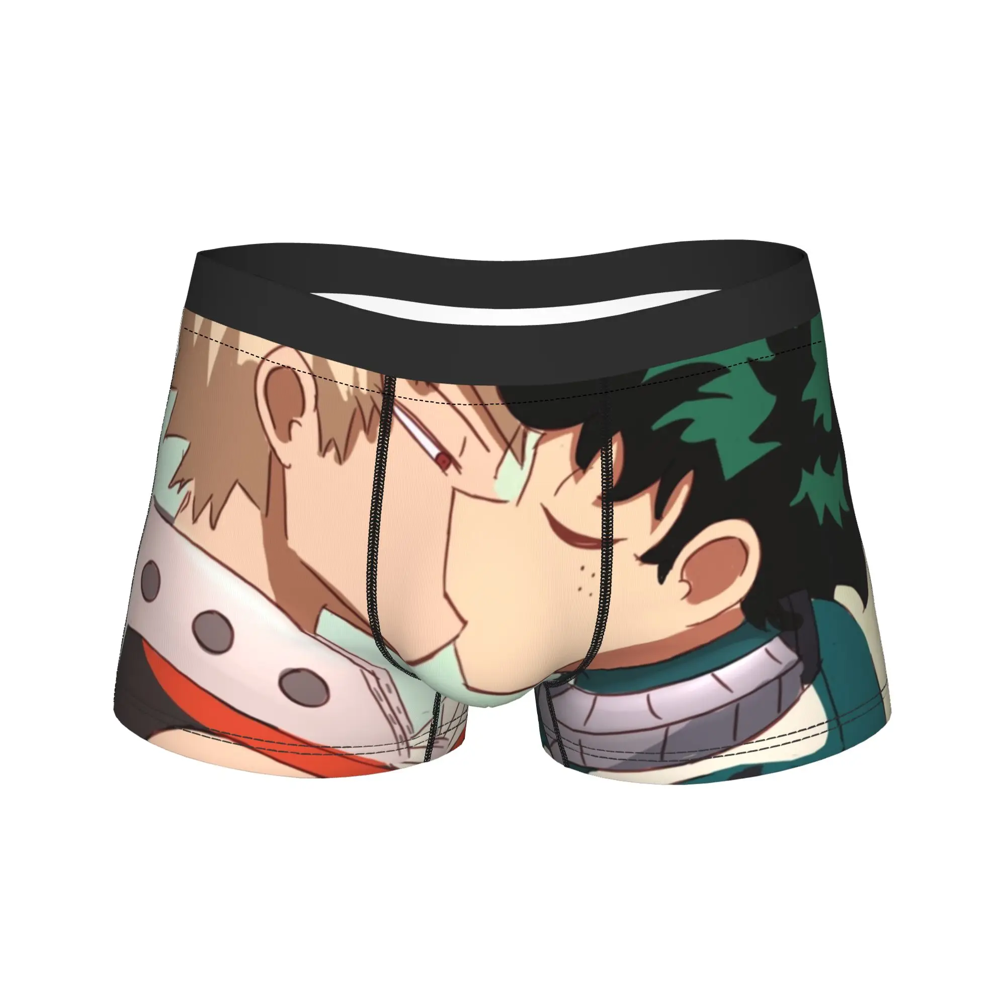 Мужское нижнее белье в стиле аниме My Hero Academia, забавные трусы-боксеры Deku Bakugo, шорты, трусики, мужские мягкие трусы M-XXL
