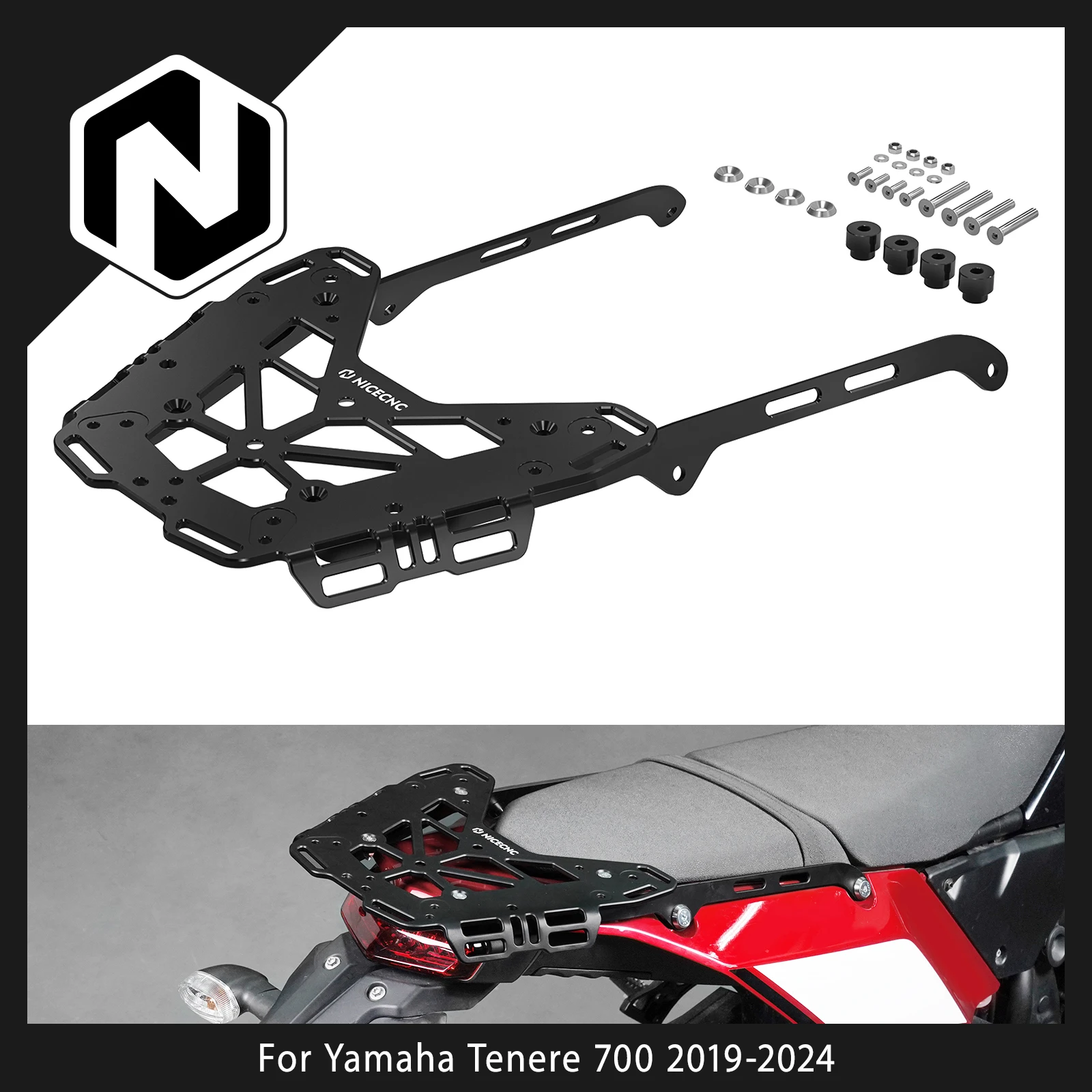 

For Yamaha Tenere 700 2019-2024 2023 Motorcycle Rear Luggage Rack Tenere 700 XTZ700 2019-2024 2023 Rally Edition 2020-2024