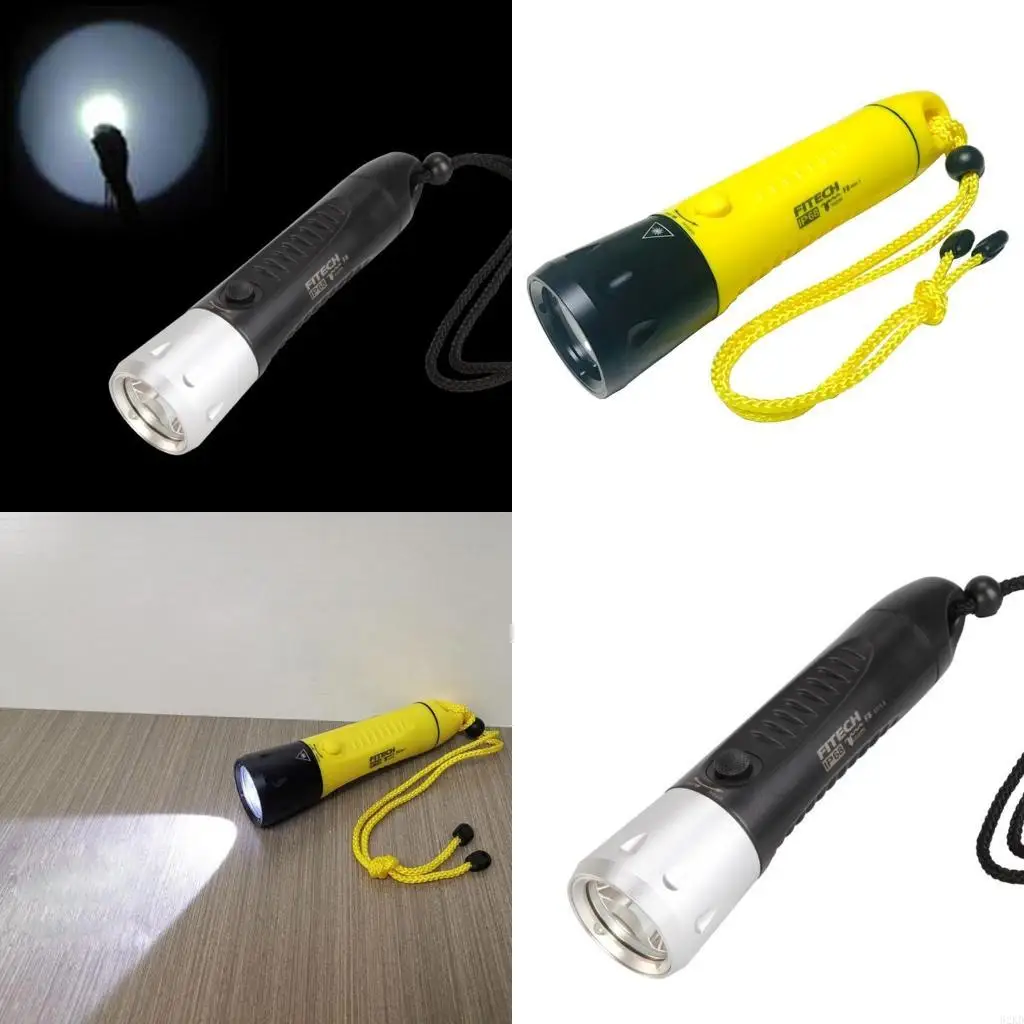 62KD Waterproof LED Flashlanp Underwater Lights 3 Modes for Underwater Sport 2 Colors