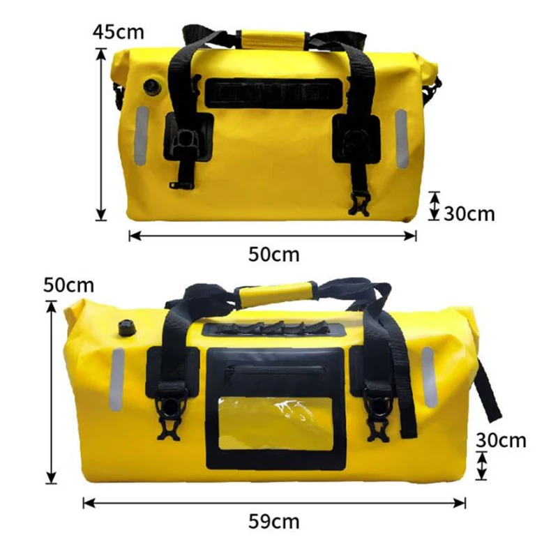 

Multifunctional Waterproof Bag For Outdoor Fishing PVC Large Capacity Tail Bag Bike Pack Motorcycle Duffel Bag Y371