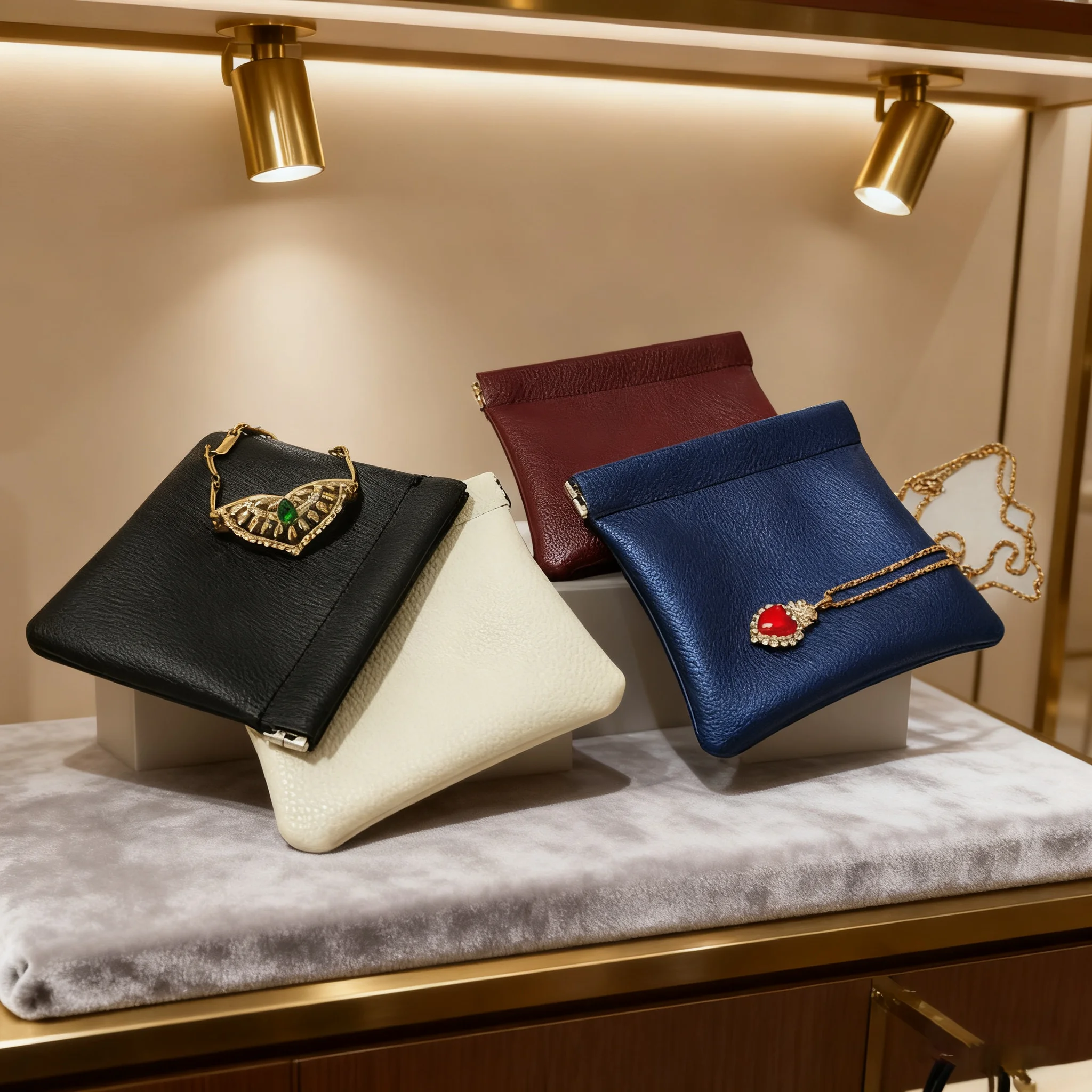 Automatic Jewelry Storage Bag Multi-Functional Earring Ring Pendant Organizer with Pockets Travel-friendly Jewelry Case