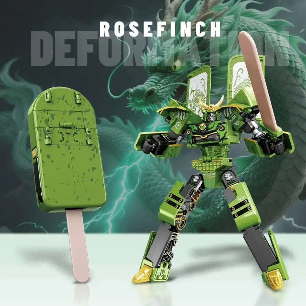 Transformando brinquedo sorvete guerreiro modelo presente de aniversário perfeito das crianças menino brinquedo educativo articulações móveis design colecionável