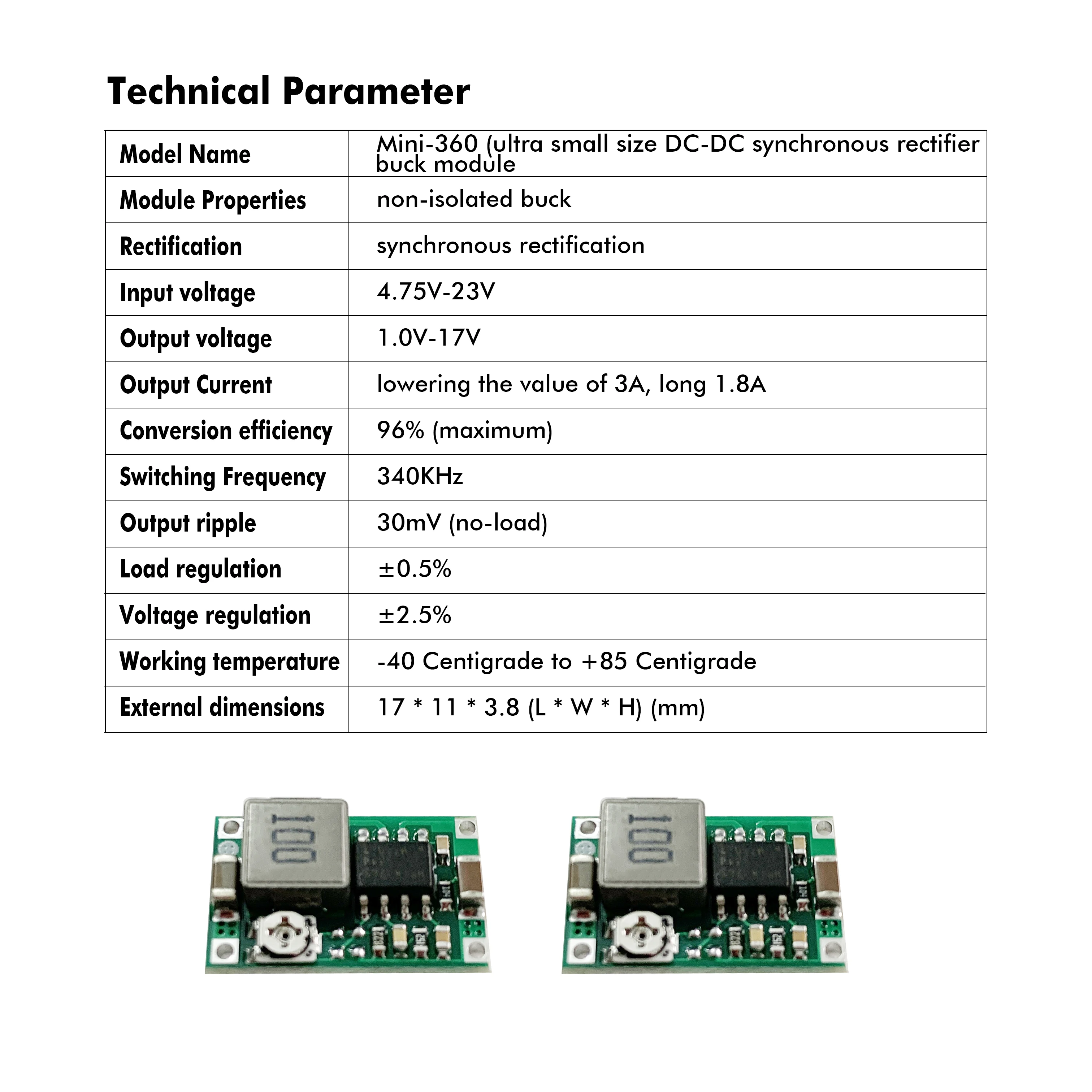 3A تيار مستمر صغير إلى تيار مستمر تنحى محول وحدة امدادات الطاقة الجهد المنظم للمركبات مراقبة كاميرا امدادات الطاقة لتقوم بها بنفسك 340KHz