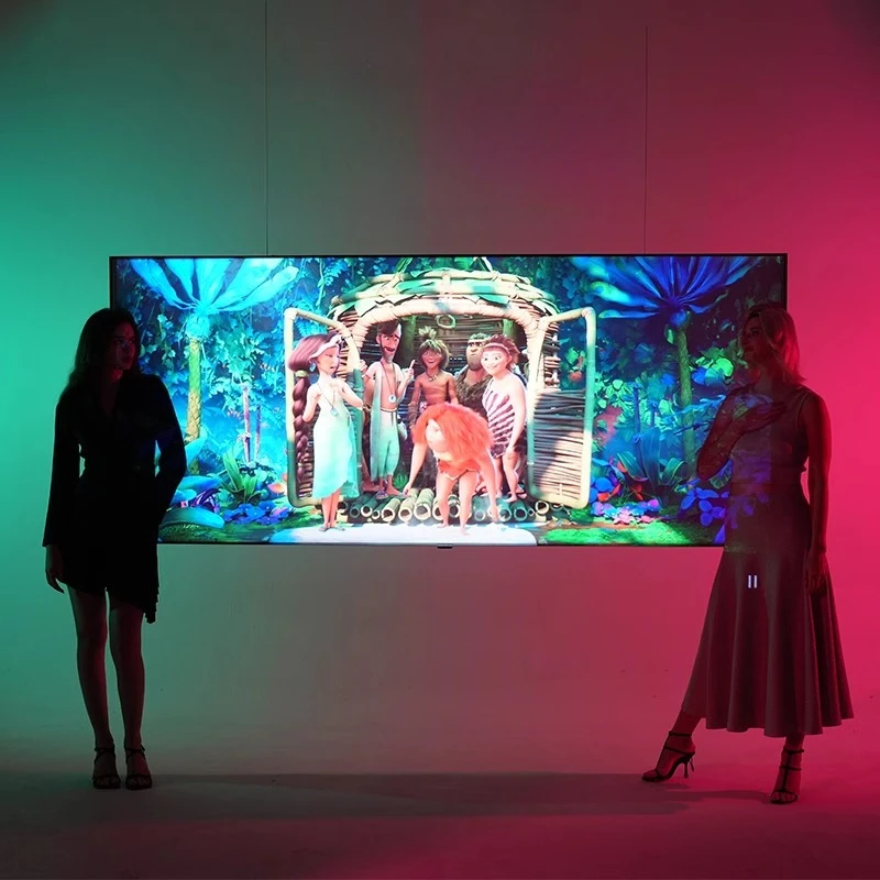 Anti-light hard screen lens projector curtain ultra-narrow 3D/4K ultra-high definition 100/120 inch