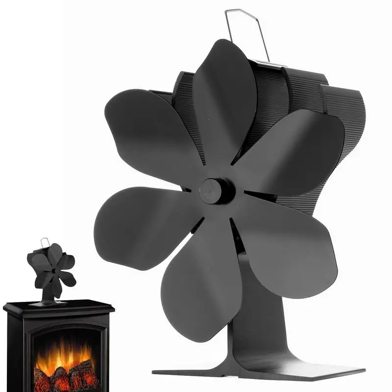 

5 Blades Heat Powered Stove Fan Fireplace Wall Mounted Mini Fan Log Wood Burner Eco-fan Quiet Fireplace Burners Home Supplies