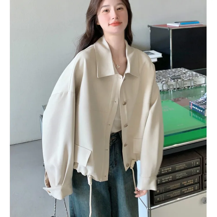 

Light Beige ort Casual Women's Jaet Spring Faion High-End Sensation Utili Leisure Coat Ladies' ature New Arrival