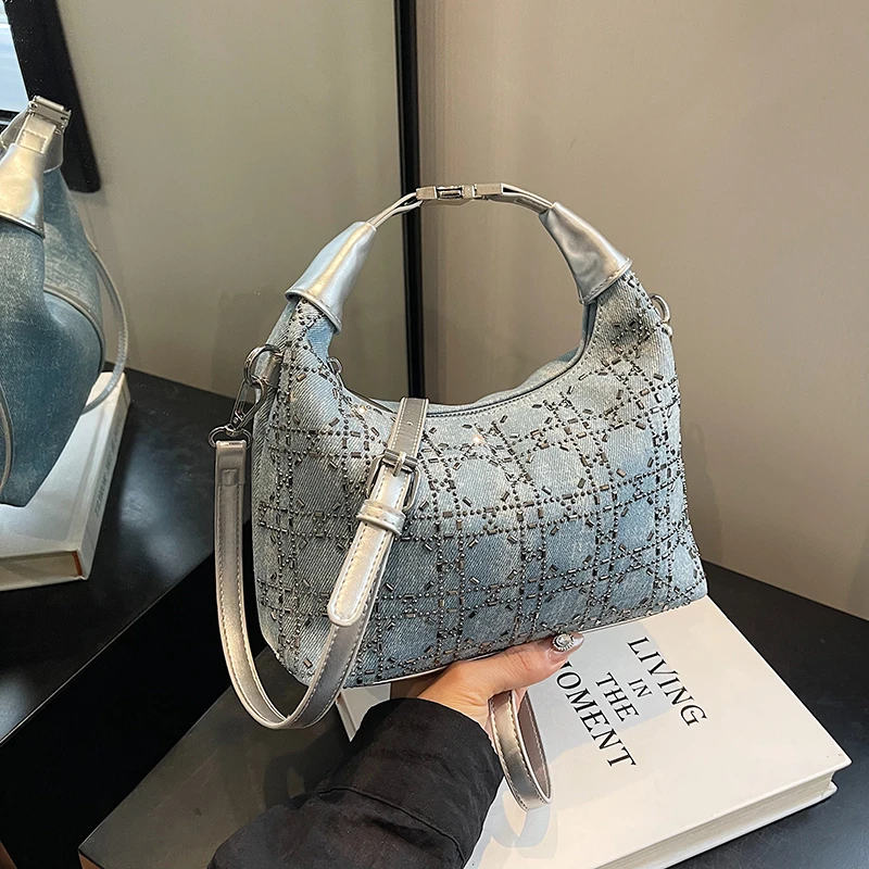 

2024 Crossbody Bag, Dumpling Bag, Spliced Zipper, Single Shoulder Large Capacity Handbag, Commuting Bag Moda Crossbody Bolsa