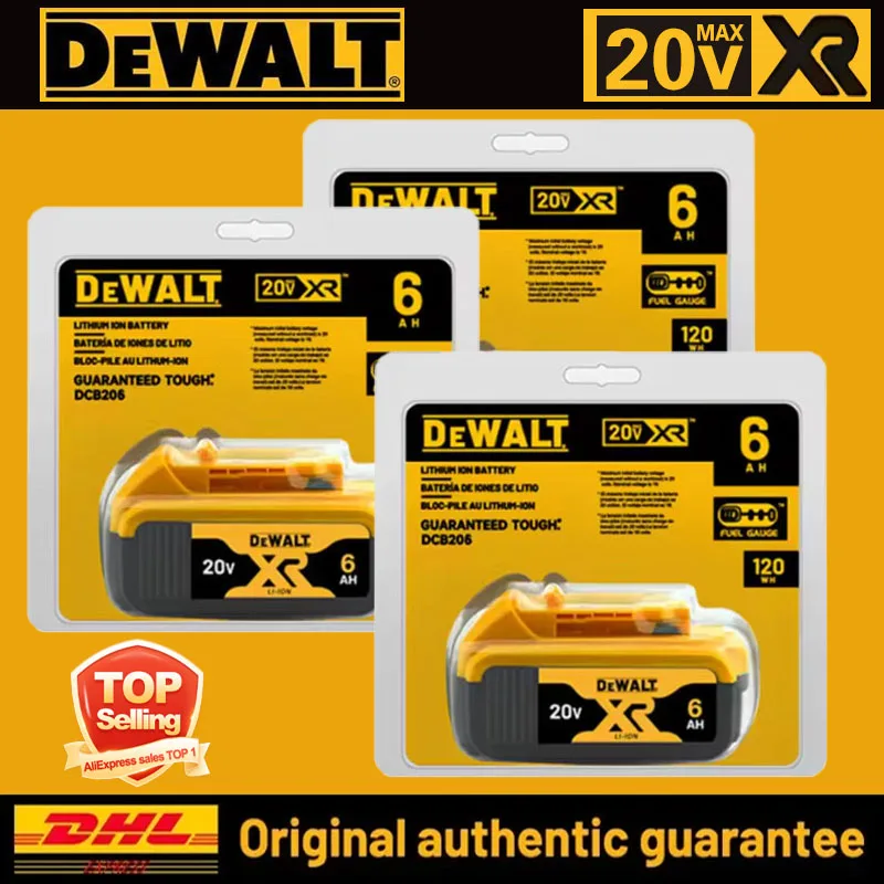 

6.0Ah Extended Runtime Replacement Battery for DeWalt 20V Tools - Compatible with DCB200 DCB201 DCB206 4Ah/5Ah Models