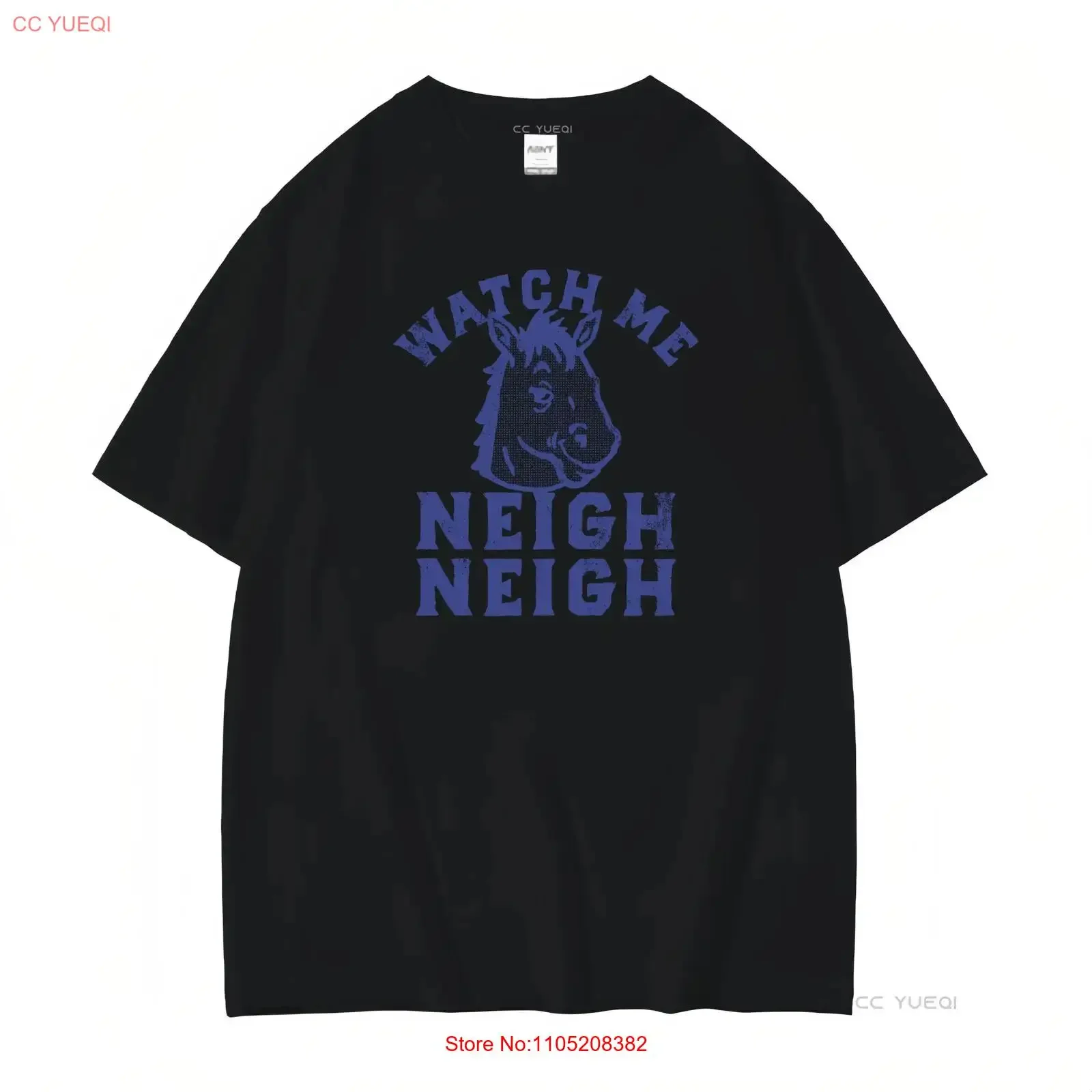 

Womens Funny T Shirt Watch Me Neigh Sarcastic Horse For Men vintage Washed Versatile fashion Stretched streetwear Casual