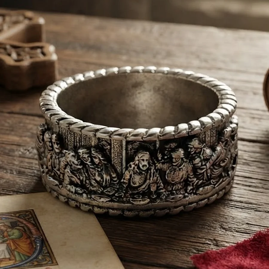 Buy 4 Get 1 Free The Last Supper Band Jesus Christ ang Twelwe Apostles Men Present Stainless steel Rings Many Sizes