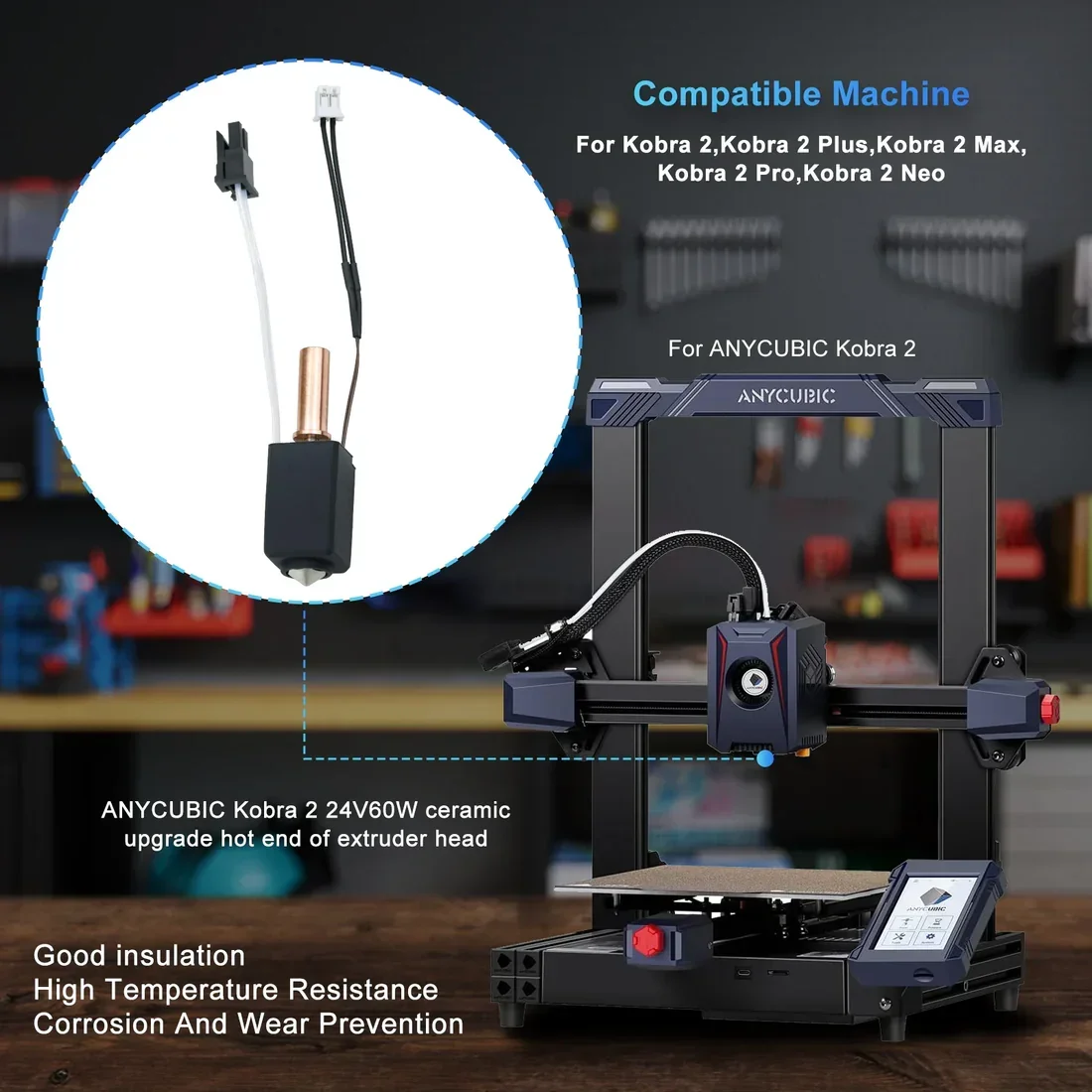 Upgrade Hotend for Kobra 2 Series 3D Printers Accessories