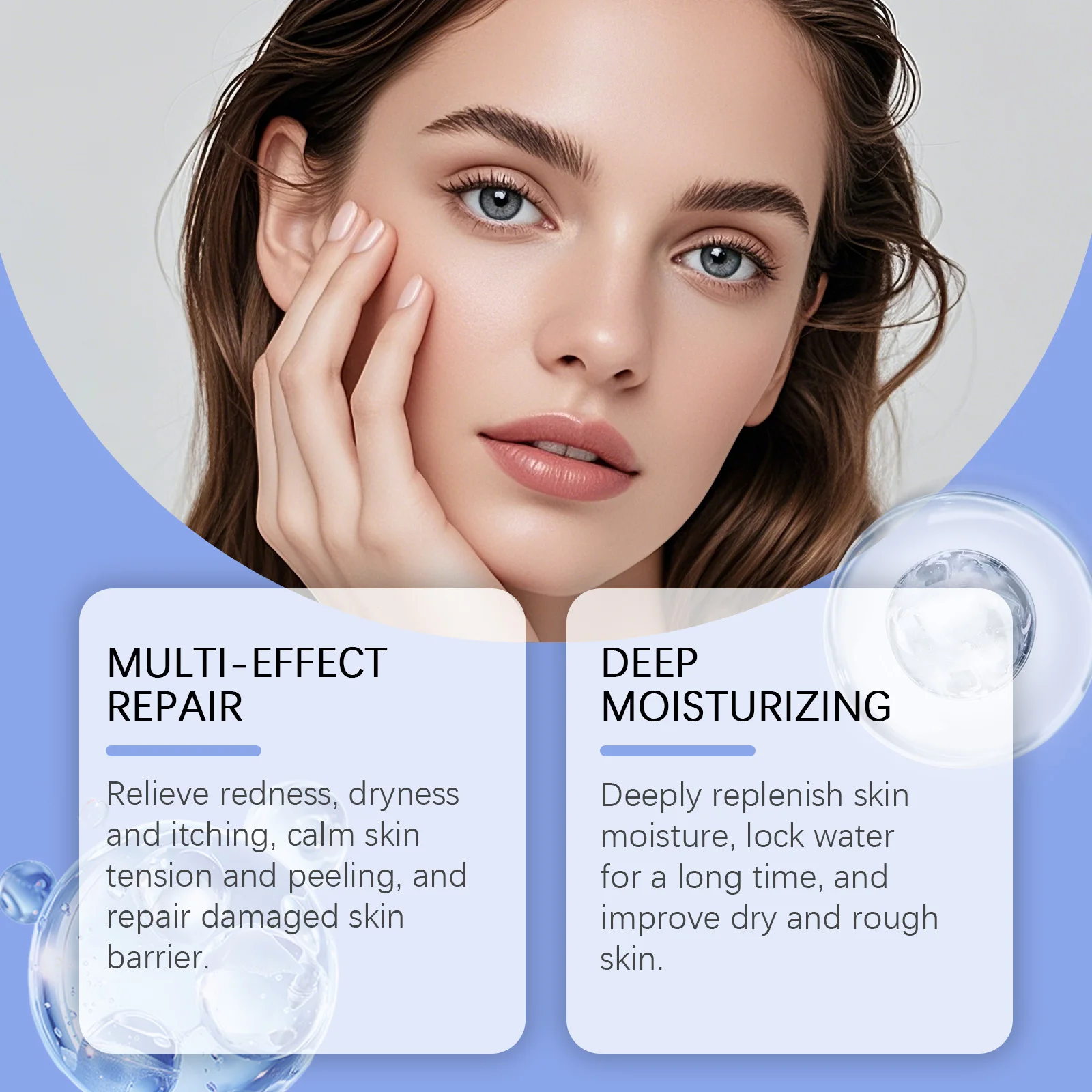 Soothing Relief Cream For Sensitive Skin Sea Moss Aloe Vera Oats Dry Skin Calming Comfort Hydrating Care Barrier Repairing Cream