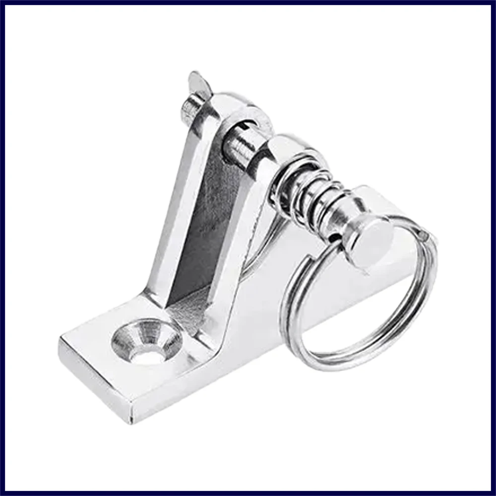 

Верхний фитинг для лодки Bimini из нержавеющей стали 316, 90 ° Шарнир для палубы с быстроразъемным штифтом и кольцевым шарниром для крепления на лодке, морское оборудование