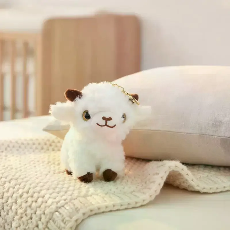Cute Fluffy Plush Sheep Pendant Soft Touch Perfect For Bag Decoration Kids Birthday Gifts