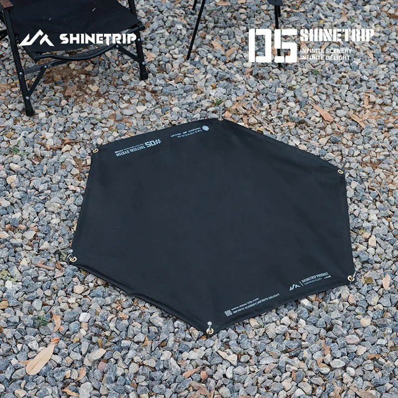 Outdoor Tactical-Style Blackened BBQ Camping Heat Insulating Mat Fire Resistant Flame Retardant Silicone-Coated Fireproof Cloth
