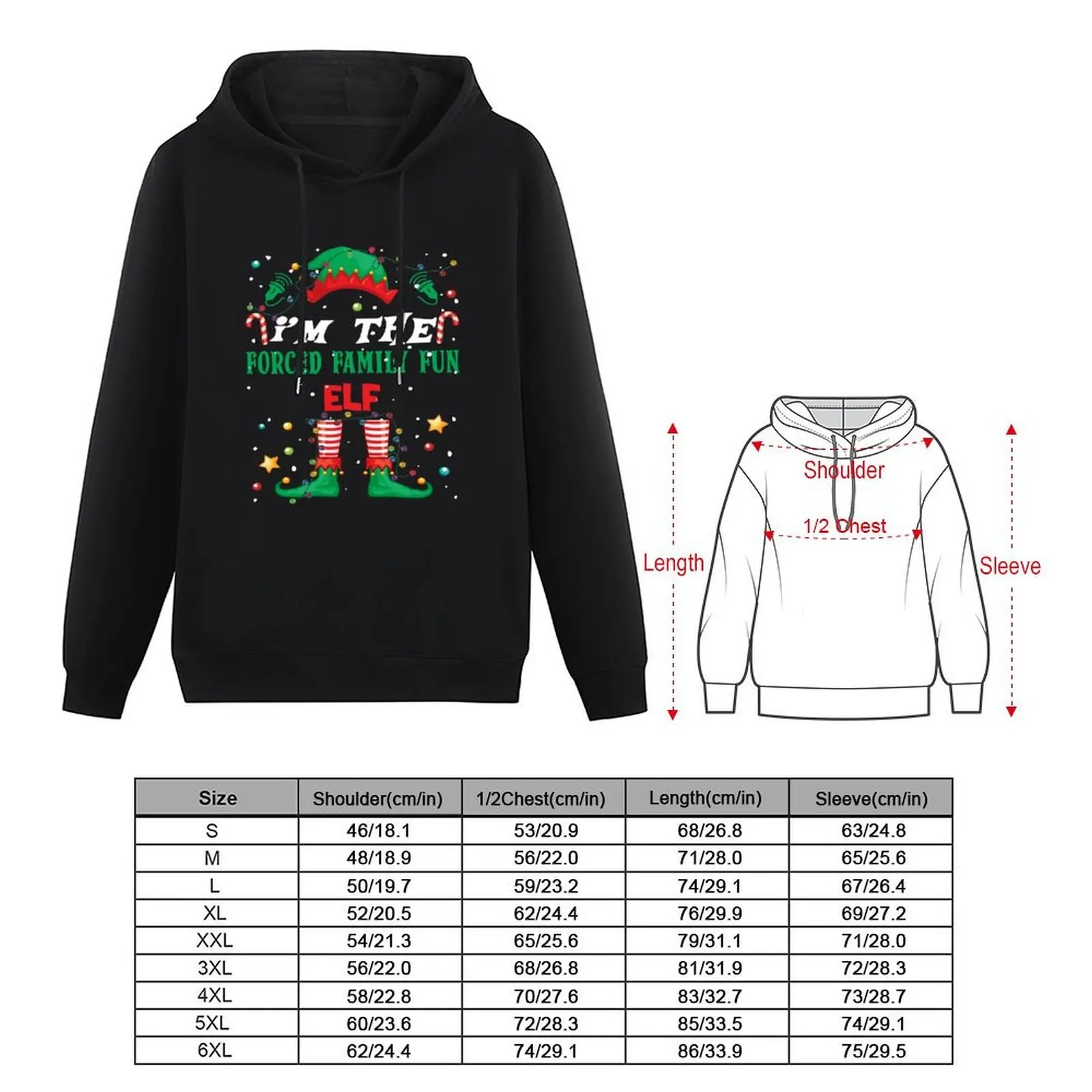 I'm the Forced Family Fun ELF Hoodie autumn aesthetic clothing men clothing men's sweat-shirt set mens hoodies
