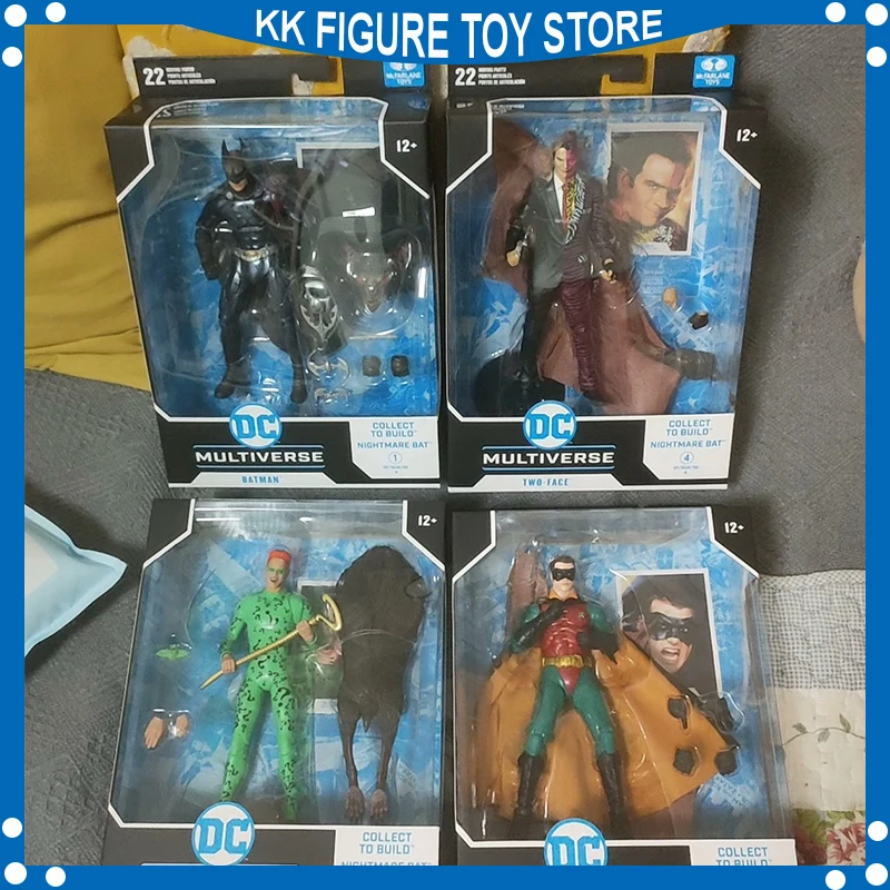 McFarlane DC Multiverse Batman Forever The Riddler Two-Face Robin Batman Nightmare Bat Action Figure Doll  Model Christmas toys