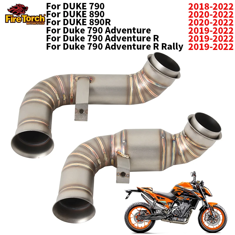 

For KTM DUKE 790 Duke 890 / 890R 18-22 KTM 790 Adventur R Ktm790 R Rally 19-22 Motorcycle Mid Link Pipe Catalyst Exhaust Modify