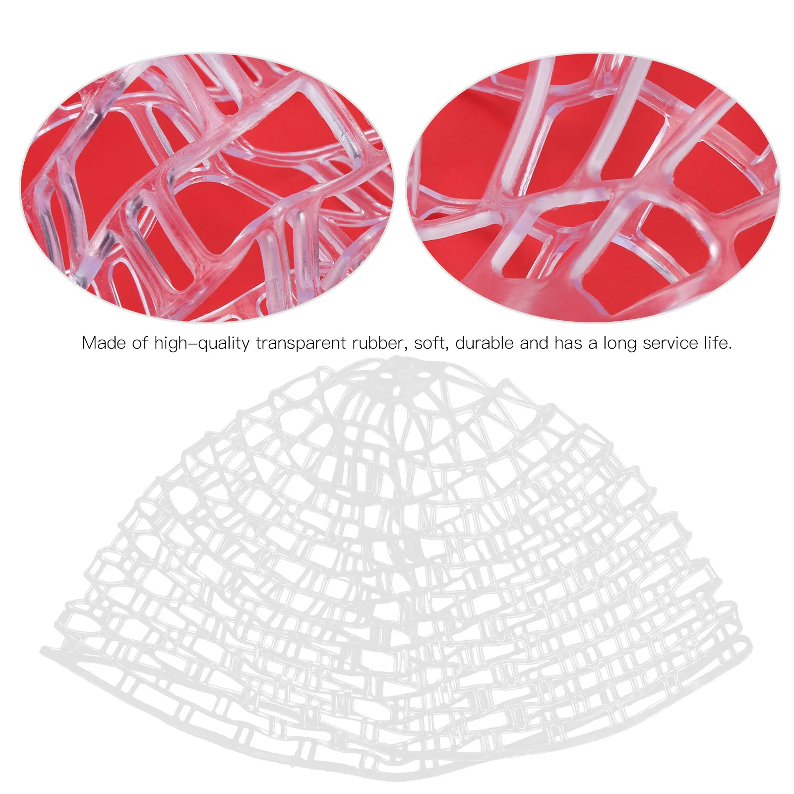 Transparent Rubber Fishing Net Bag Large Mesh Fish‑Friendly Landing Net Replacement DIY Fishing Accessories for Anglers - view 5