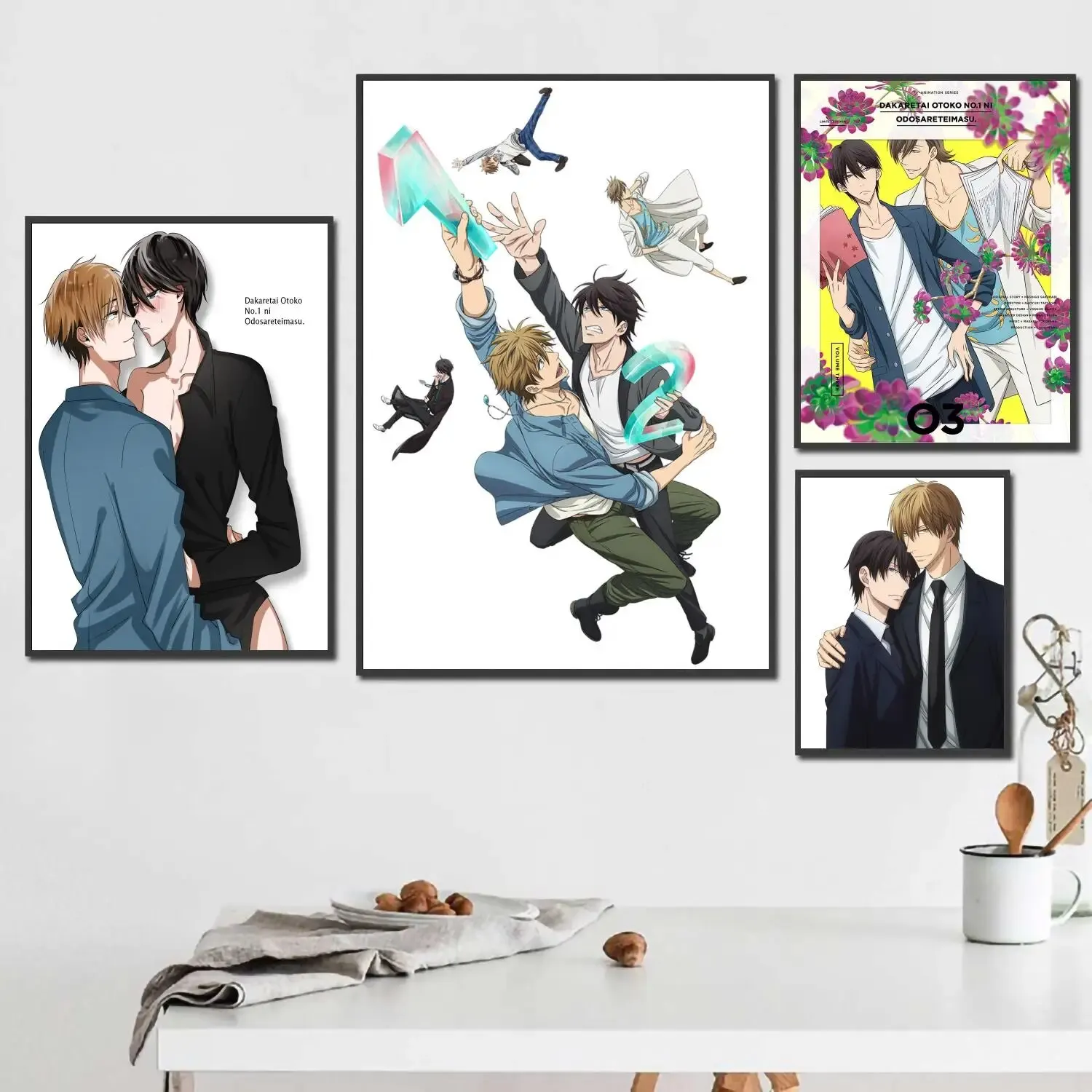 Dakaichi x Canvas Poster  Modern Cartoon Art Print for Home Room  Cafe Wall Decoration Artistic Gift Idea